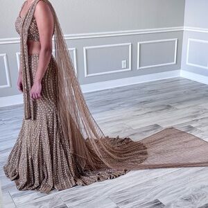 BRIDAL Embellished Gold Lehenga Set